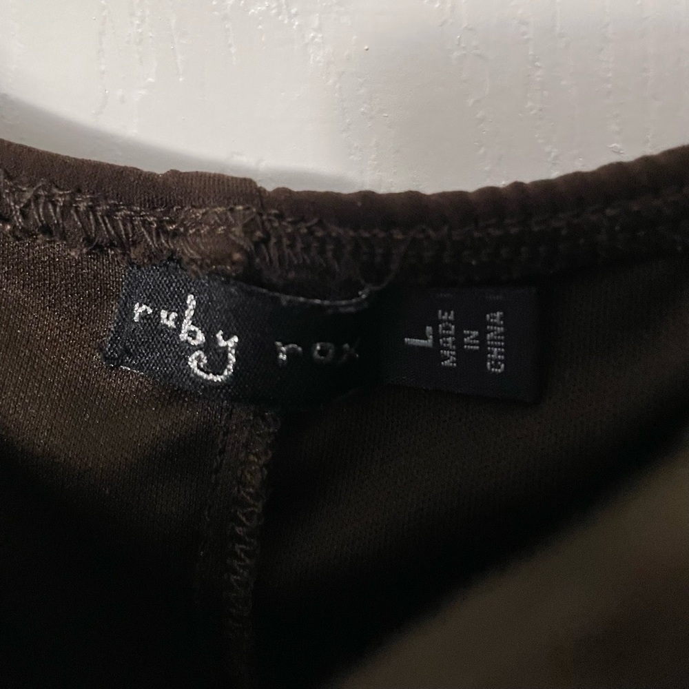 Ruby Rox Brown Embroidered Dress - image 5